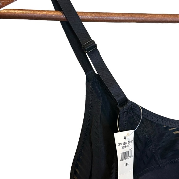 (Sold) Aerie Black Sheer Ribbed Bralette Adjustable Straps Women’s Size Small - Picture 7 of 10